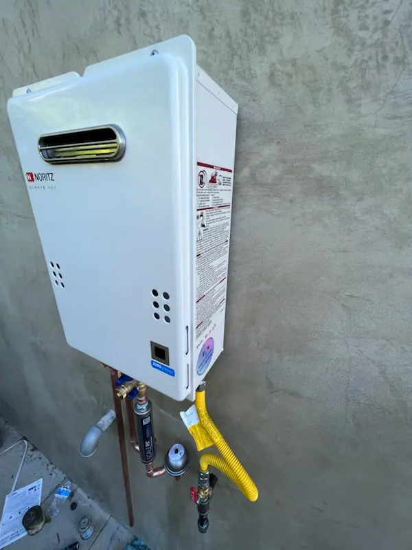 Tankless water heater installation for Bay Towne homes