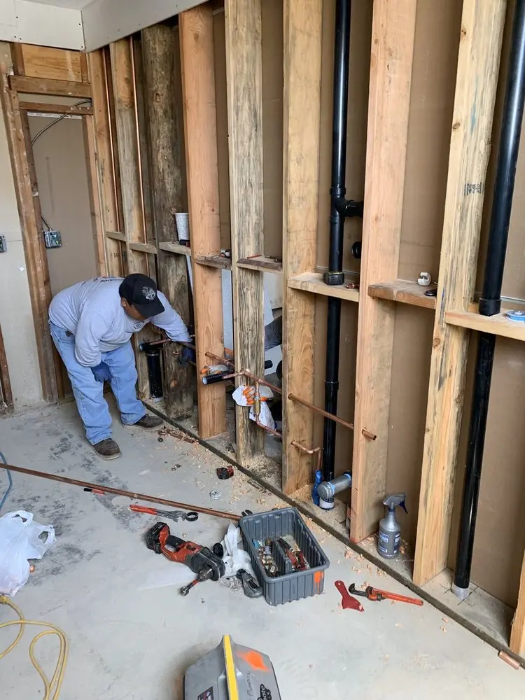 Commercial rough-in plumbing for Water Heater Replacement in Bay Towne